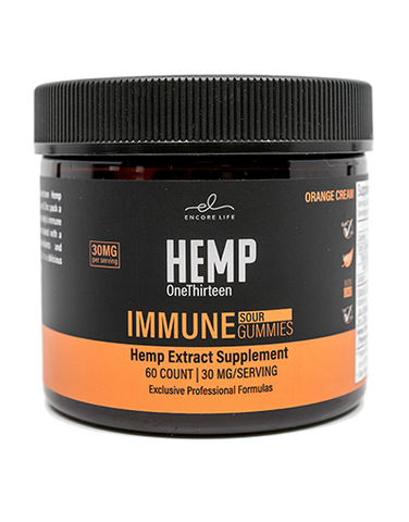 HEMP OneThirteen Immune Sour Gummies Orange Cream 60 Gummies