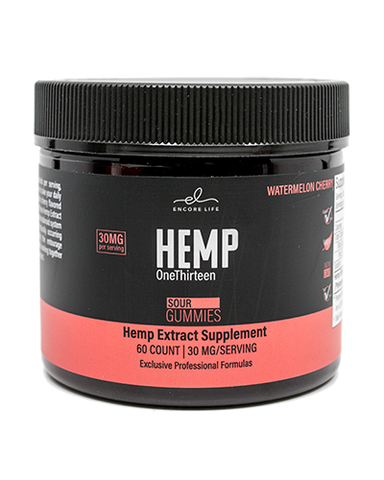 HEMP OneThirteen Sour Gummies Watermelon Cherry 60 Gummies