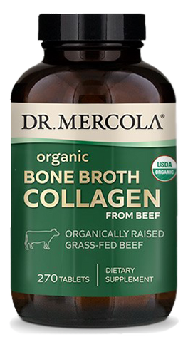Organic Collagen from Grass Fed Beef Bone Broth 270 Tablets