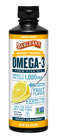 Seriously Delicious Omega-3 Fish Oil Lemon Creme 16 oz