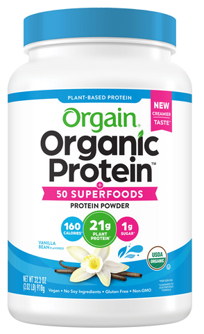 Organic Protein + Superfoods Protein Powder Plant Based Vanilla Bean 18 Servings