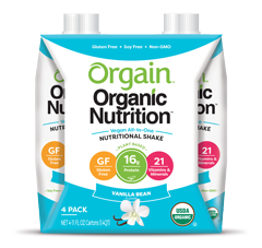 Vegan Organic Nutrition Shake Sweet Vanilla Bean 4 Pack