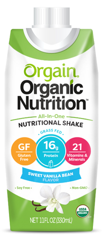 Organic Nutrition Shake Sweet Vanilla Bean Single Serving Pack